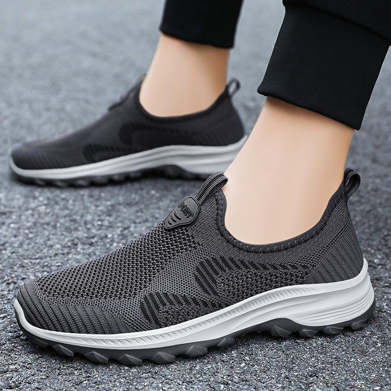 Middle-aged and Elderly Couples Sports Shoes Autumn Breathable Casual Mesh Single Shoe Walking Shoes Men