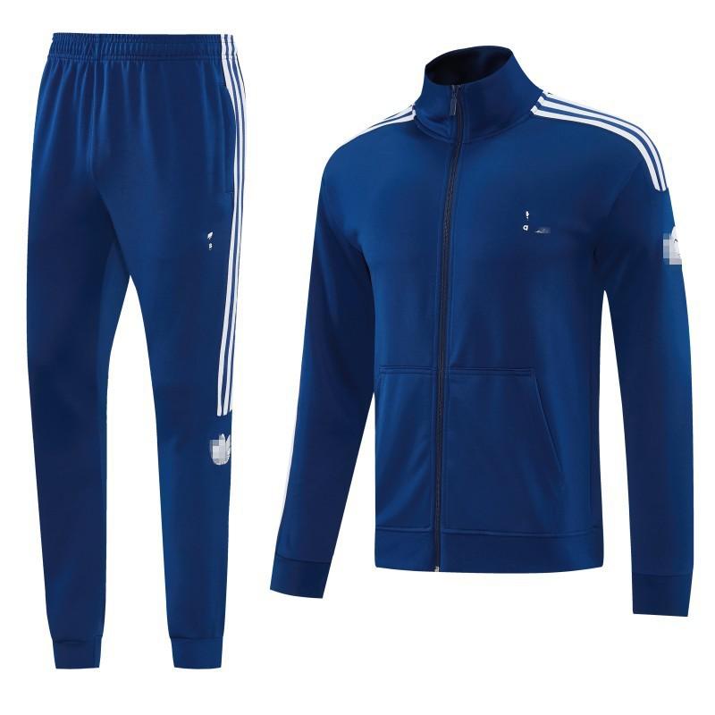 Men Women Football Warm-Up Jacket Set Long Sleeve Training Suit Winter Sportswear