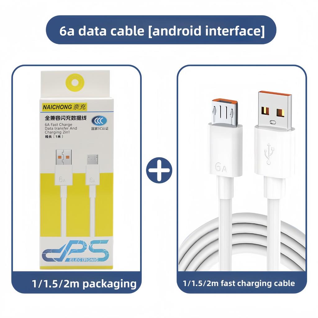 6A super fast charging data cable Type-c flash charging, suitable for Huawei Samsung Honor mobile phone 66w charging cable