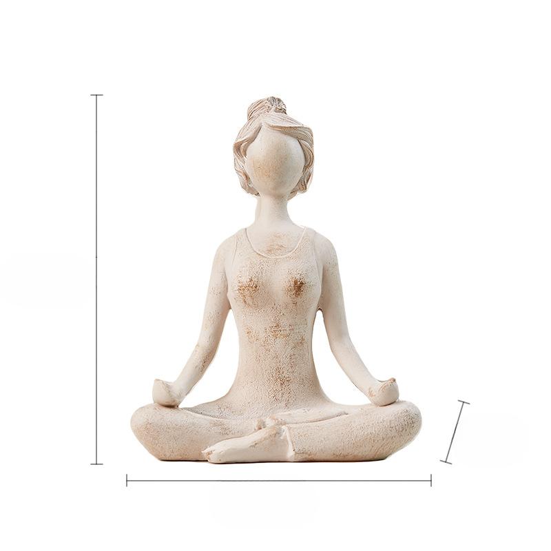 Светлая роскошь скандинавские абстрактные художественные фигуры девушки-йоги украшения для витрины кофейни современные простые мягкие украшения