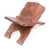 Handmade Foldable Book Holder Rehal Book Holding Stand with Intricate Carvings and Leaf Print Rehal for Religious Holy Books 30.48 Cm