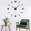 Living Room Black Fancy Large DIY 3D Frameless Acrylic Mirror Sticker Art Home Decor Unique Gift Modern Luxury Wall Clocks  Wall