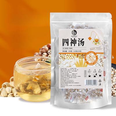 Суп Sishen Lotus Seed Gorgon Yam Poria Треугольный пакетик, лечебный чай свободного заваривания 250 г