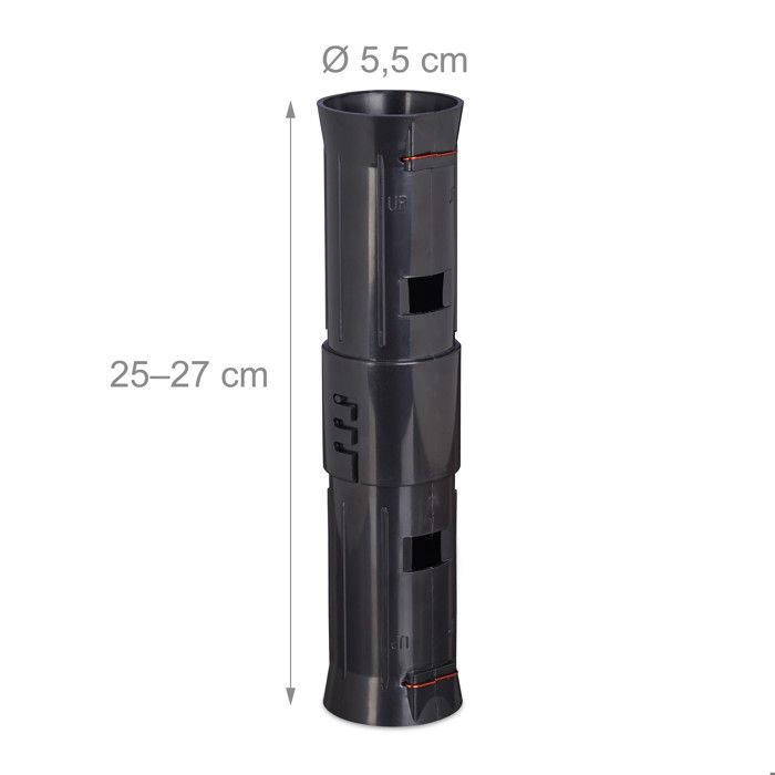 Relaxdays Piège à taupe tunnel piège vivant défense animale lutte anti taupe piège tube plastique 2 ouvertures, noir