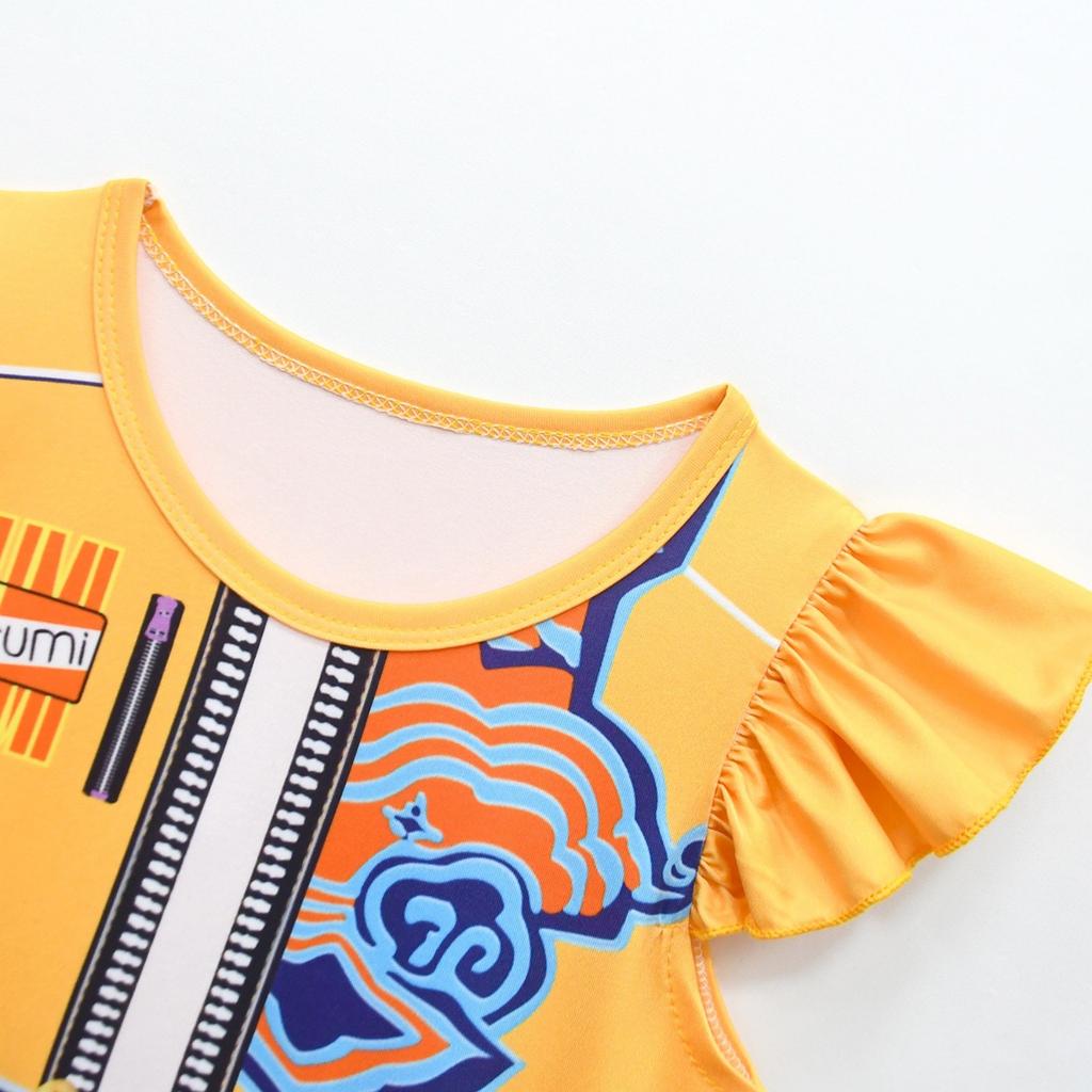 Girls Witch  Girls Flying Sleeves Children's Dress Children's A-line Skirt