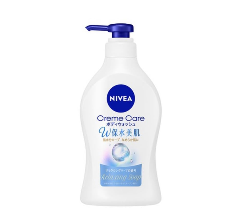 Nivea Cream Care Body Double Moisture Relaxing Soap 470ml Bottle 350ml Wash, Retaining, Scent, + Refill, 2-pack