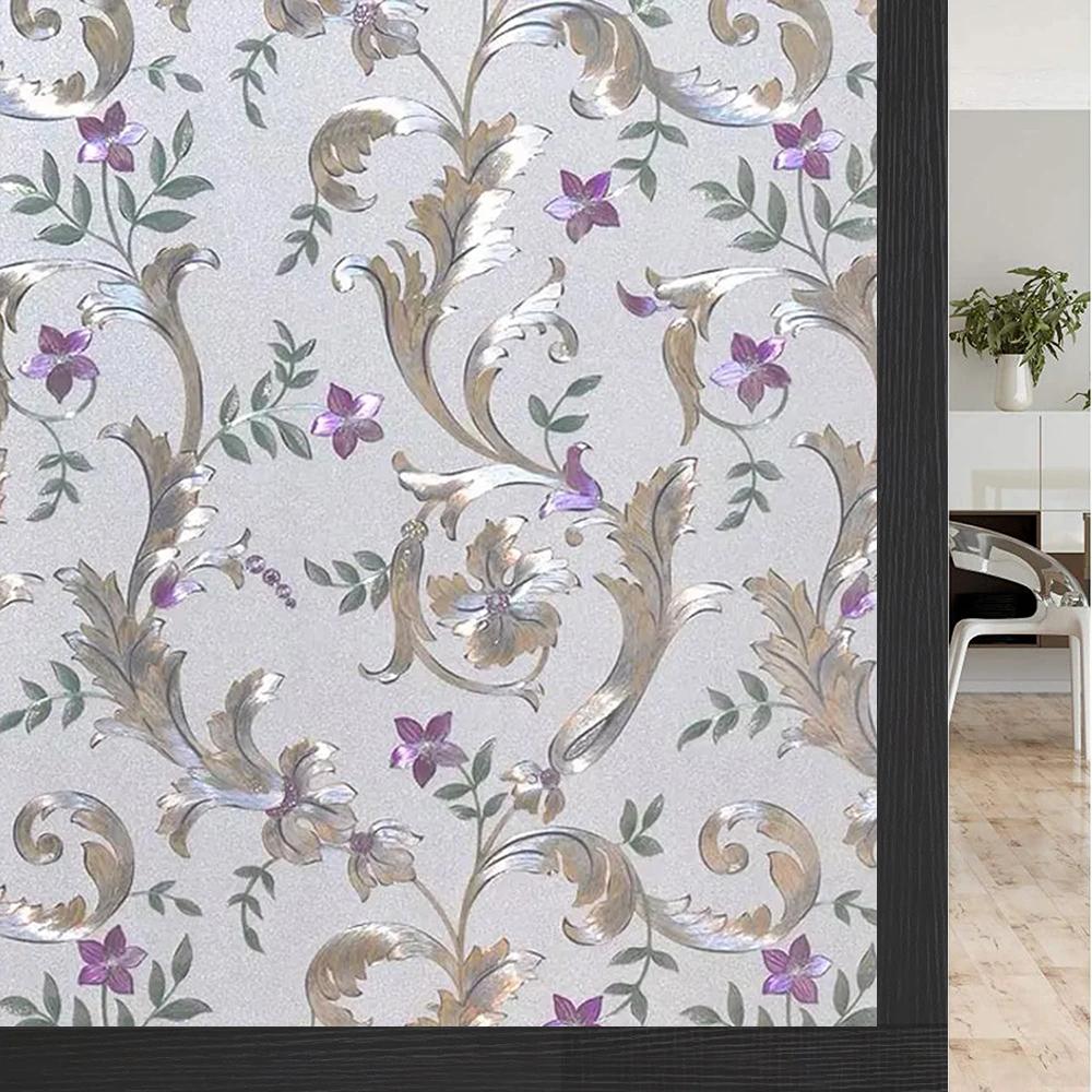 45/60/90 см Радужная пленка для оконной защиты 3D Декоративные виниловые витражные наклейки Статичные самоклеящиеся наклейки на оконную пленку