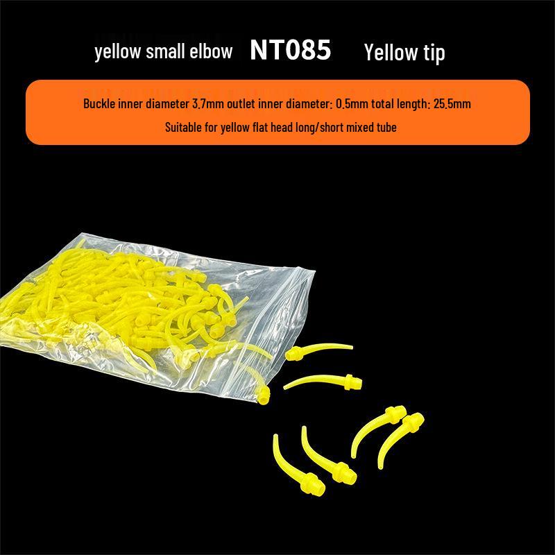 Силиконовый резиновый смешивающий тубус для стоматологических слепков с двойным смешивающим наконечником для светоотверждаемой смолы - Двухкомпонентный смешивающий наконечник