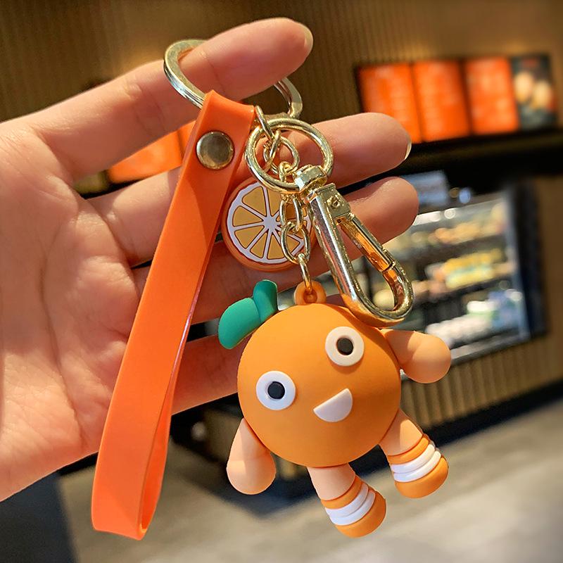 Брелок для ключей Fruit Family Cartoon Avocado Orange Lemon - Милая кукла Fashion Bag Charm