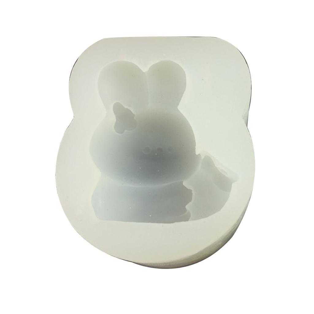 3D мультяшный кролик, силиконовая гибкая форма для пищевых продуктов, глина, смола, керамика, конфеты, помадка, конфеты, шоколад, форма для мыла