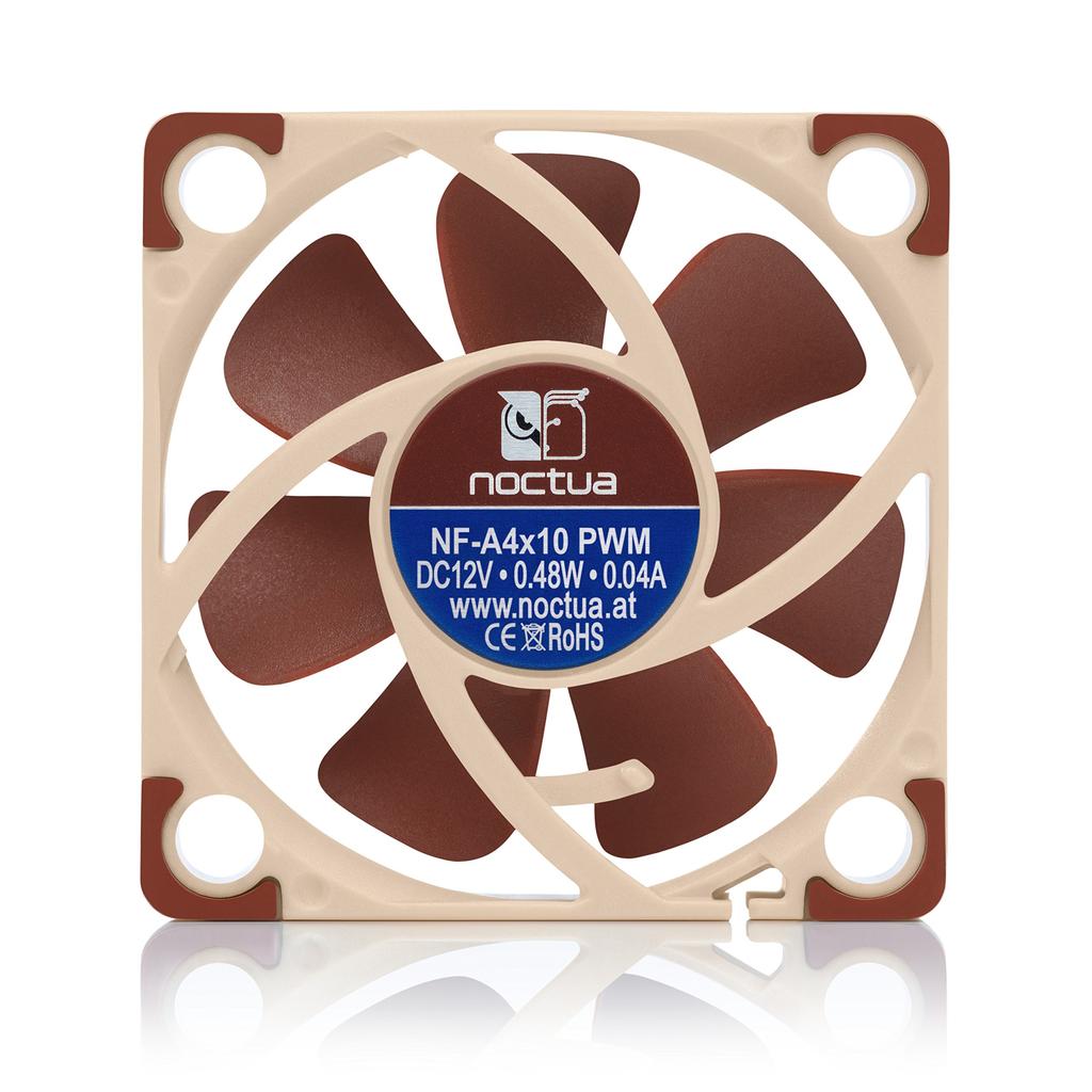 Noctua Premium Тихий Вентилятор NF-A4x10 PWM, Вентилятор, 4-контактный (40x10мм, Коричневый)