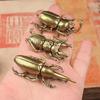 Solid Brass Beetle Ornaments Creative Unicorns Fairy Simulation Copper Insect Tea Pets Hand-played House Table Ornaments Gift