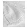 "Brehat" Fringed Bedspread Stonewashed Cotton Gauze Golden Fleece - Brehat White - 180 X 250 Cm