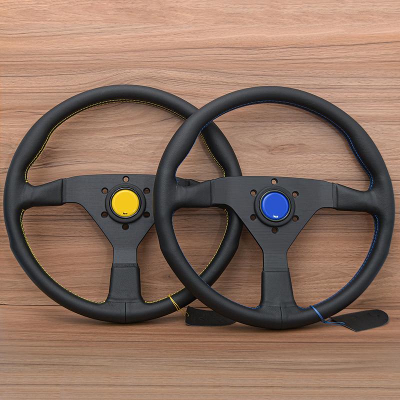 Универсальный кожаный руль из микрофибры JDM Racing Sports Gaming Руль 14 дюймов