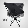 Outdoor Camping Chairs Portable Foldable Lightweight Compact Beach Chair 360 Degree Rotatable Aluminum Alloy Folding Chair New