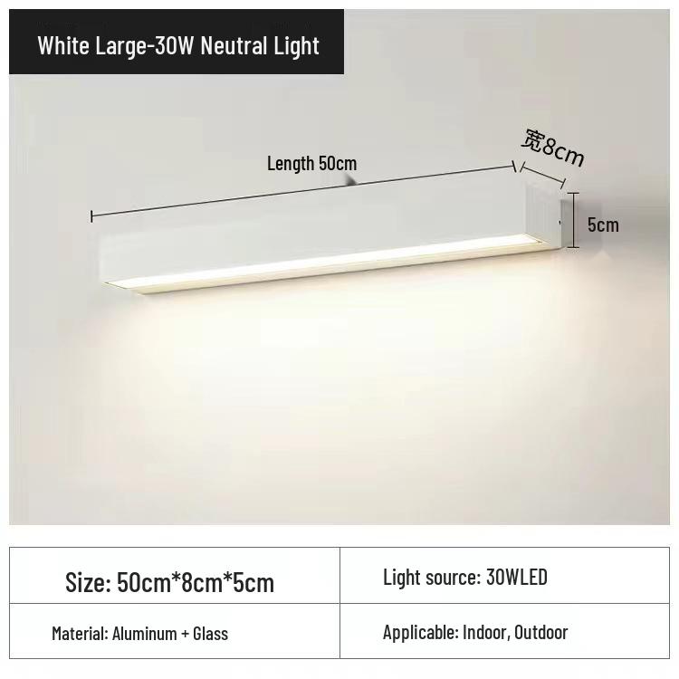 Водонепроницаемый уличный настенный светильник для патио или спальни - Минималистичный дизайн