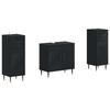 3 Piece Bathroom Cabinet System HAARLEM Black