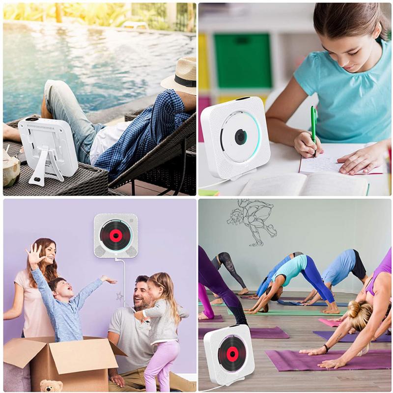 Новый портативный CD-плеер Bluetooth5.1 динамик стерео CD-плееры светодиодный экран 3,5 мм CD музыкальный плеер с ИК-пультом дистанционного управления FM-радио