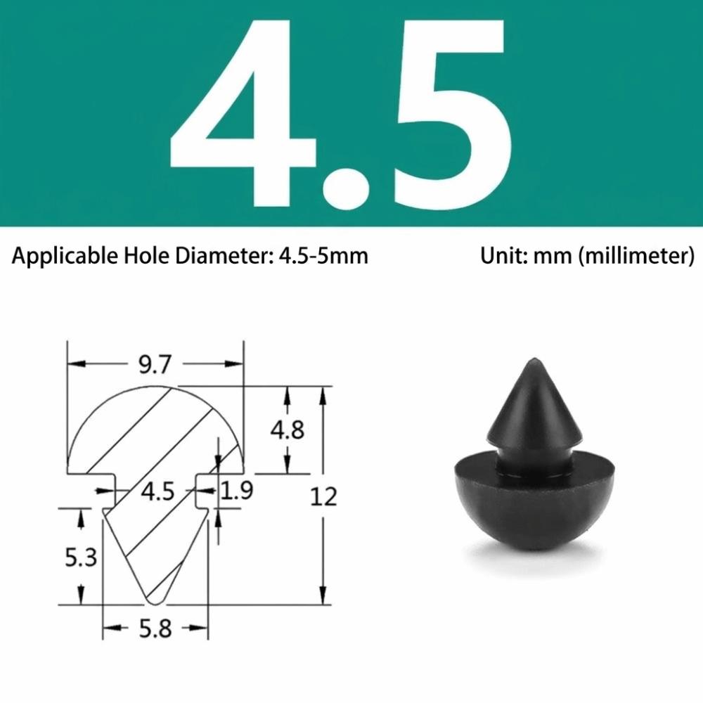 10PCS Pack 4.5mm Diameter Panel Hole Plugs Shock Absorbing Cookware Accessories Camper Cookware