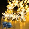 7M 5M Solar String Sakura Blossoms Cherry Flower Lights LED Bee Lamp Outdoor Waterproof Festival Garden Decorative Fairy Lights