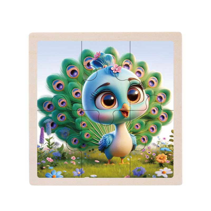 Деревянный развивающий пазл для малышей, 1-5 лет