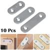 10 Pcs Corner Brackets Connection Stainless Steel Repair Flat Straight Fixing Straight Brackets Furniture Fasteners Hardware
