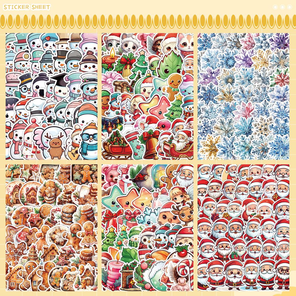 50 New Christmas Series Graffiti Stickers for Water Cups, Skateboards, Mobile Phones, Waterproof Decorative Stickers