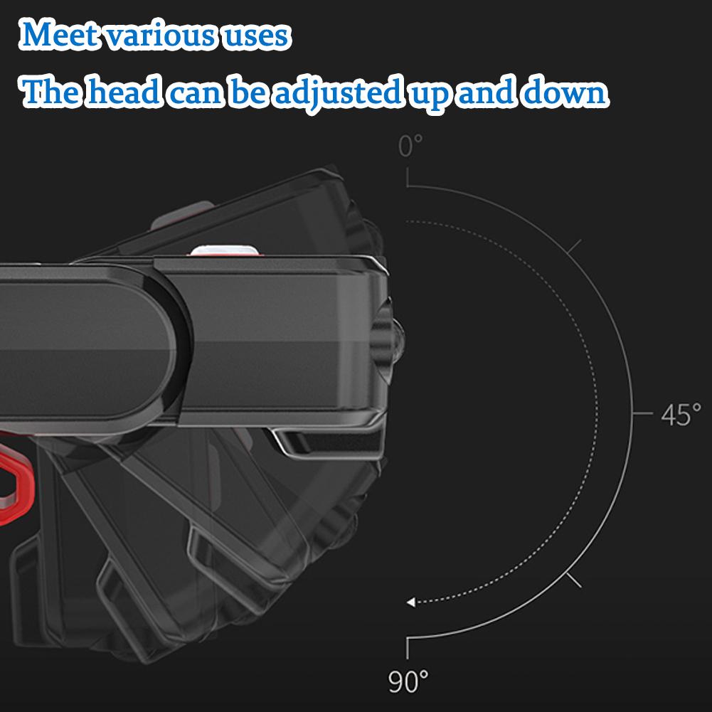 High-Performance LED Headlamp - Rechargeable, Waterproof, and Sensor-Activated for Camping, Fishing, and Emergency Use