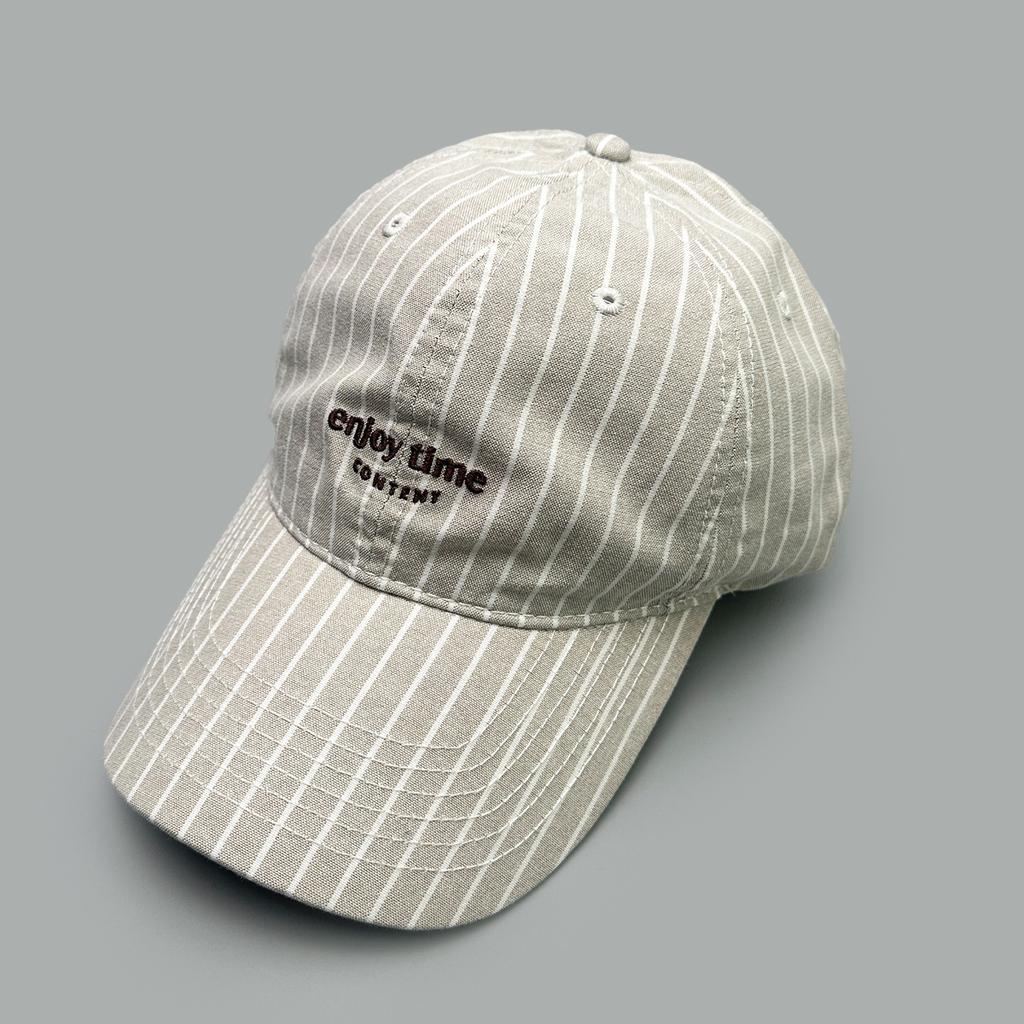 Spring And Summer Small Fresh Striped Letter Embroidered Baseball Cap Men'S And Women'S Sunshade Simple Travel Cap