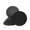 Silicone Coasters Stylish 10-Piece Set Non-Stick Absorbs Water Heat Resistant Non-Slip Round 10cm (Pyramid)