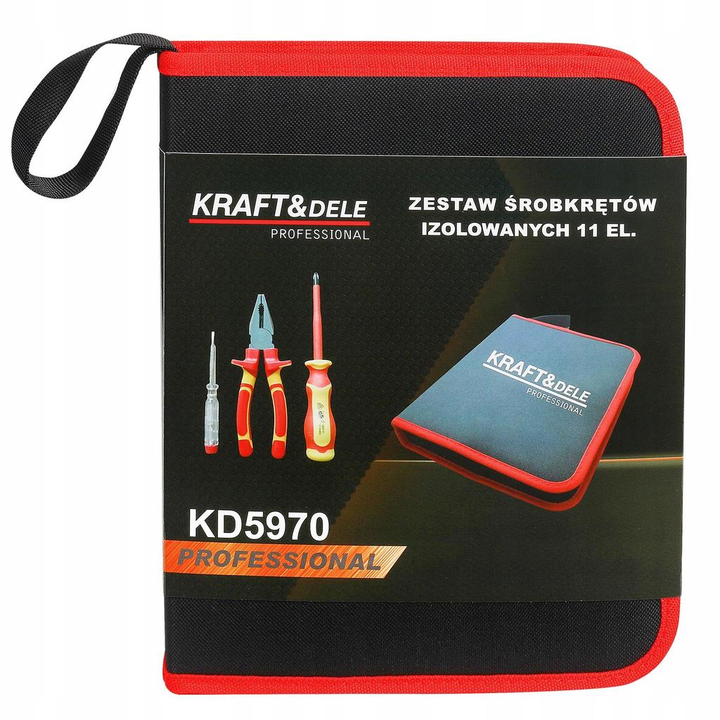 Kraft&Dele Insulated Electrician Tool Set 11 Pieces Up to 1000V