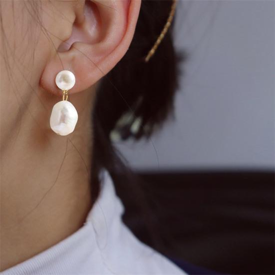 1 пара женских сережек-гвоздиков с белым искусственным жемчугом, висячие серьги-подвески в стиле барокко для дочери подружки невесты