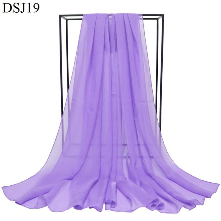 Новый однотонный шелковый шарф из жоржета для женщин, монохромные красные шарфы, солнцезащитная накидка, женские тренировочные шарфы для дефиле, танцевальные накидки