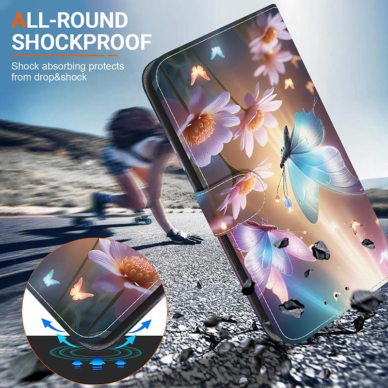 Флип-кошелек для Xiaomi Poco X6 X3 PRO X7 X6 5G X5 X4 PRO 5G X4 GT X3 NFC X3 GT с рисунком
