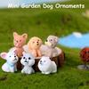12/14PCS Dog Miniature Figurines Miniature Terrarium Crafts Realistic Animals Dogs for Fairy Garden Accessories