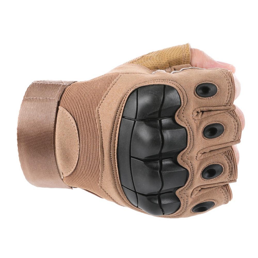 Тактические перчатки с открытыми пальцами для тренировок на открытом воздухе, спортивные, нескользящие, износостойкие, с мягким верхом