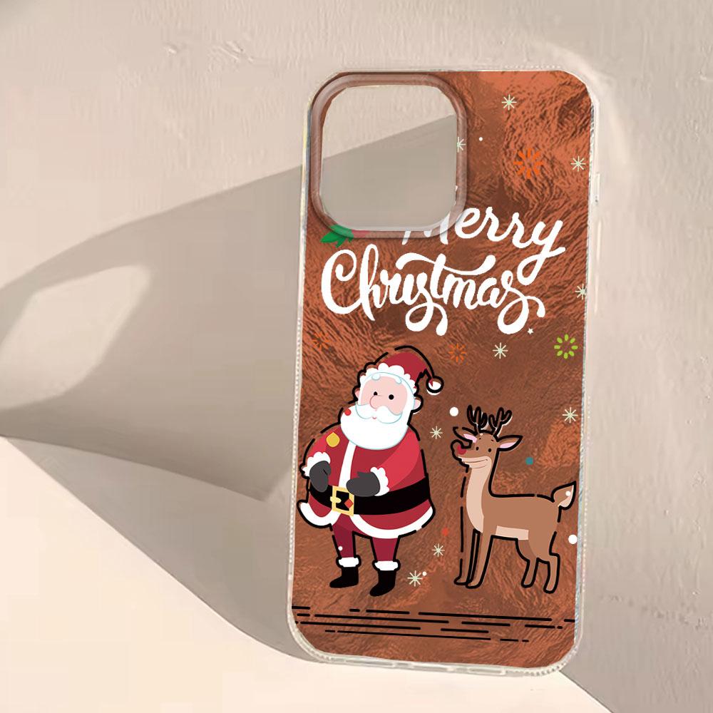 Милый рождественский чехол для телефона с оленем и подарком для Xiaomi Redmi Note 15 14 13 12 11 11S 10 10S 9 Pro 15C 9A 13C 14C A3 9C A1