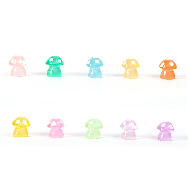 Светящиеся в темноте маленькие грибы из смолы украшения микро ландшафтный сад материалы своими руками аксессуары настольные милые светящиеся украшения