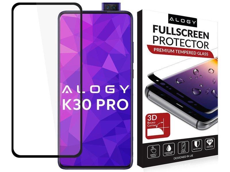 Szkło Alogy Full Glue Do Xiaomi Redmi K30 Pro Czarne + 2X Szkło Na Obiektyw