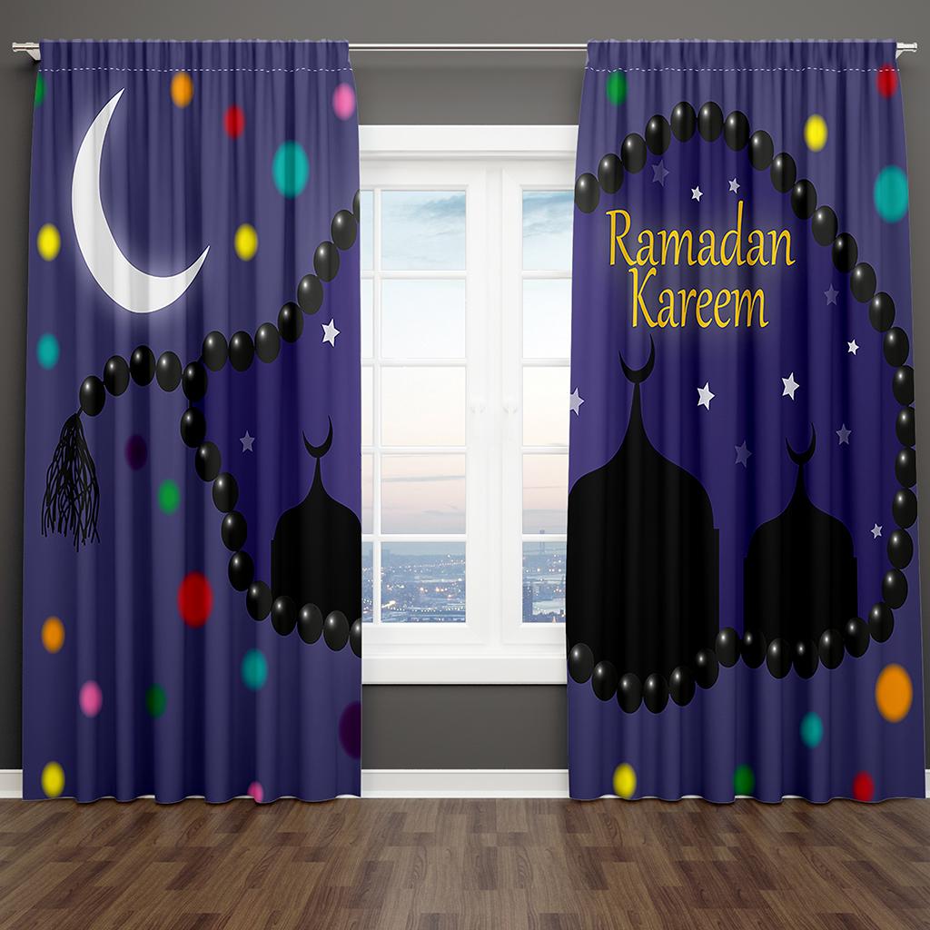 2 шт. золотые светлые роскошные темно-красные шторы на окна Рамадан Карим для детей, спальни, гостиной, ванной комнаты, кухни, двери, домашнего декора