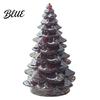 Sophisticated Room Ornament Resin Christmas Tree Figurine, Crystal Desktop Ornament, Modern Art Miniature Holiday Decoration for Home Office,