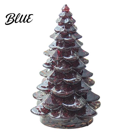 Sophisticated Room Ornament Resin Christmas Tree Figurine, Crystal Desktop Ornament, Modern Art Miniature Holiday Decoration for Home Office,