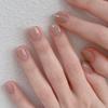 Короткие круглые накладные ногти Aurora French Nail Tips Модные накладные ногти для DIY