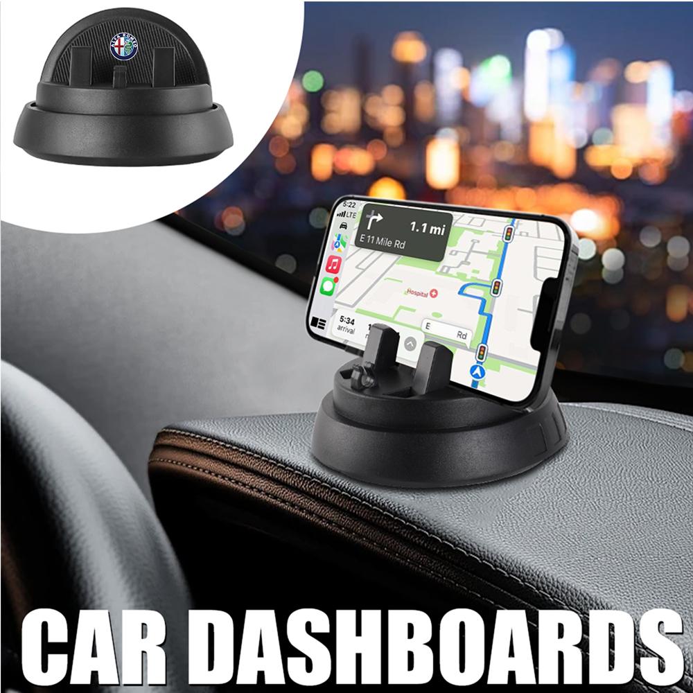 Car Phone Holder Dashboard Anti-Slip Stand Phone Bracket For Alfa Romeo 147 156 Giulia Giulietta Stelvio MiTo Valve AccessoriesPX1