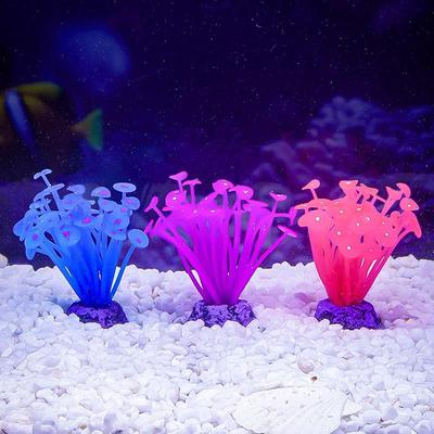 Силиконовый гриб Искусственный аквариумный аквариум для воды Коралловые растения Подводный декор Аксессуары для украшения аквариума
