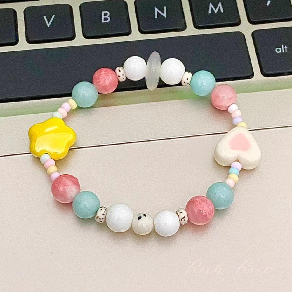 Korean Style Women Jewelry Accessories Liuli Star Charms Bracelet Jewelry Accessories Girls