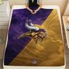Фланелевое одеяло с принтом Minnesota Vikings, Высококачественное, Удобное для всех сезонов, Декор для дома, Тепло и уют, Идеально для рождественских подарков