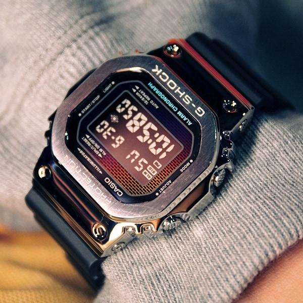 Casio Мужские часы G-SHOCK GM-5600RW-1JF [G-SHOCK Brick Pattern Design] Square Watch Black Digital