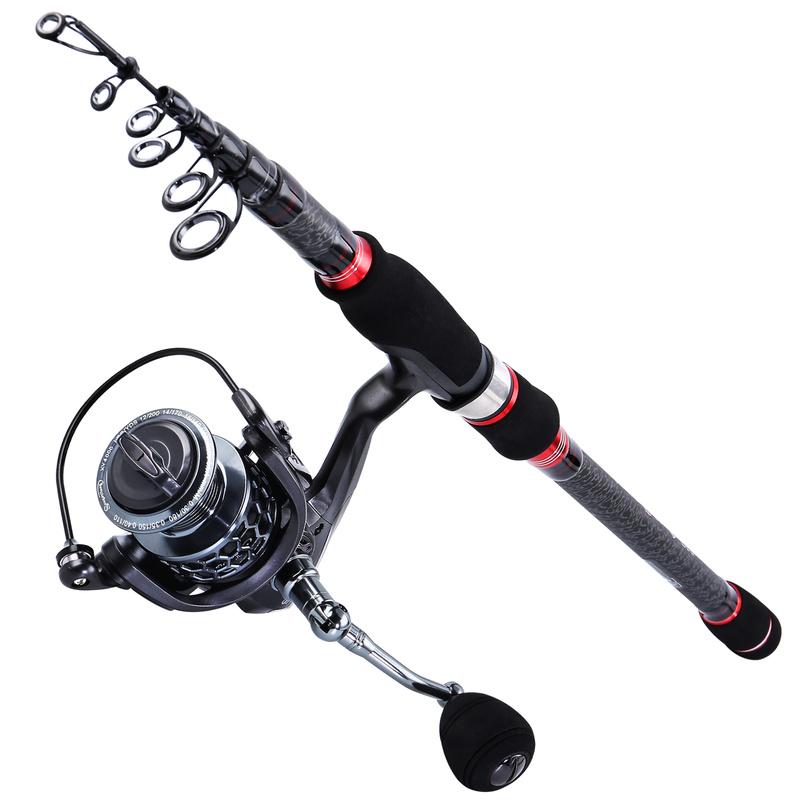 Телескопическая приманка, удочка из углеродного волокна, 2,4-3,0 м, удочка, спиннинговая рыболовная катушка и бесплатная катушка