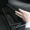 Ящик для хранения под сиденьем автомобиля Tesla Model Y 2023, складной кожаный органайзер для передних и задних сидений, аксессуары для салона автомобиля